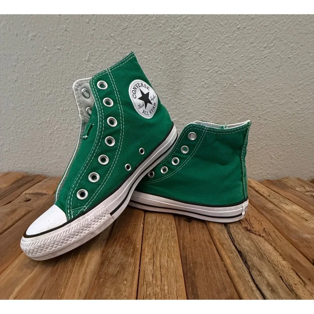 Converse Chuck Taylor All Star High Top 4.5 Green Canvas Sneakers 164027F